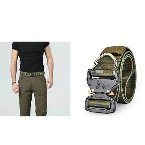 125CM Mens Nylon Military Heavy Duty Combat Belt