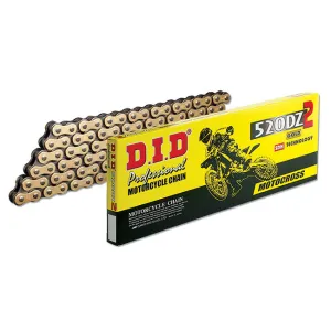 520DZ2 x 108RB G&B solid bush chain w/ RJ clip link DID (520DZ108G)