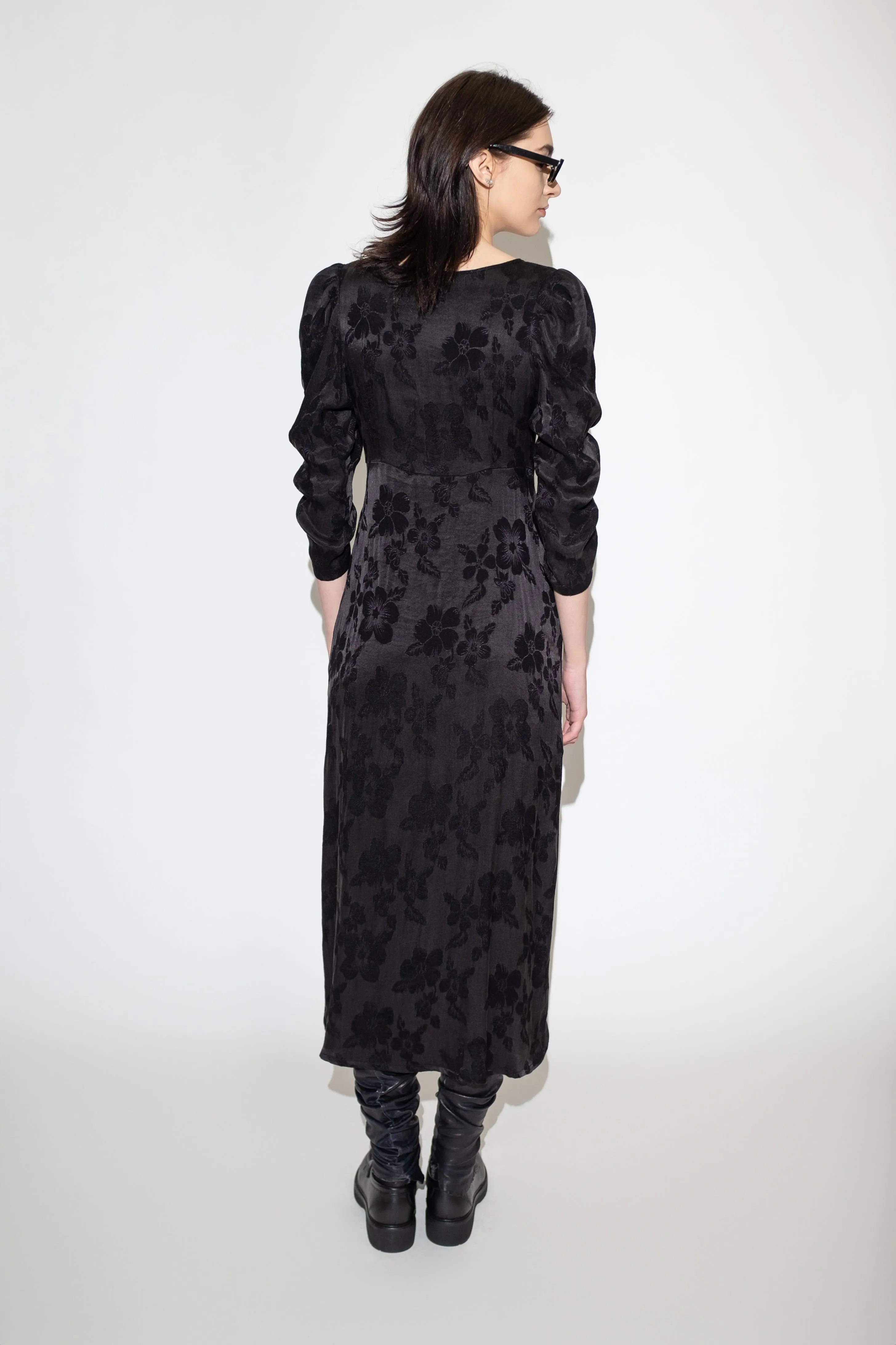 Anita Dress - Black Floral
