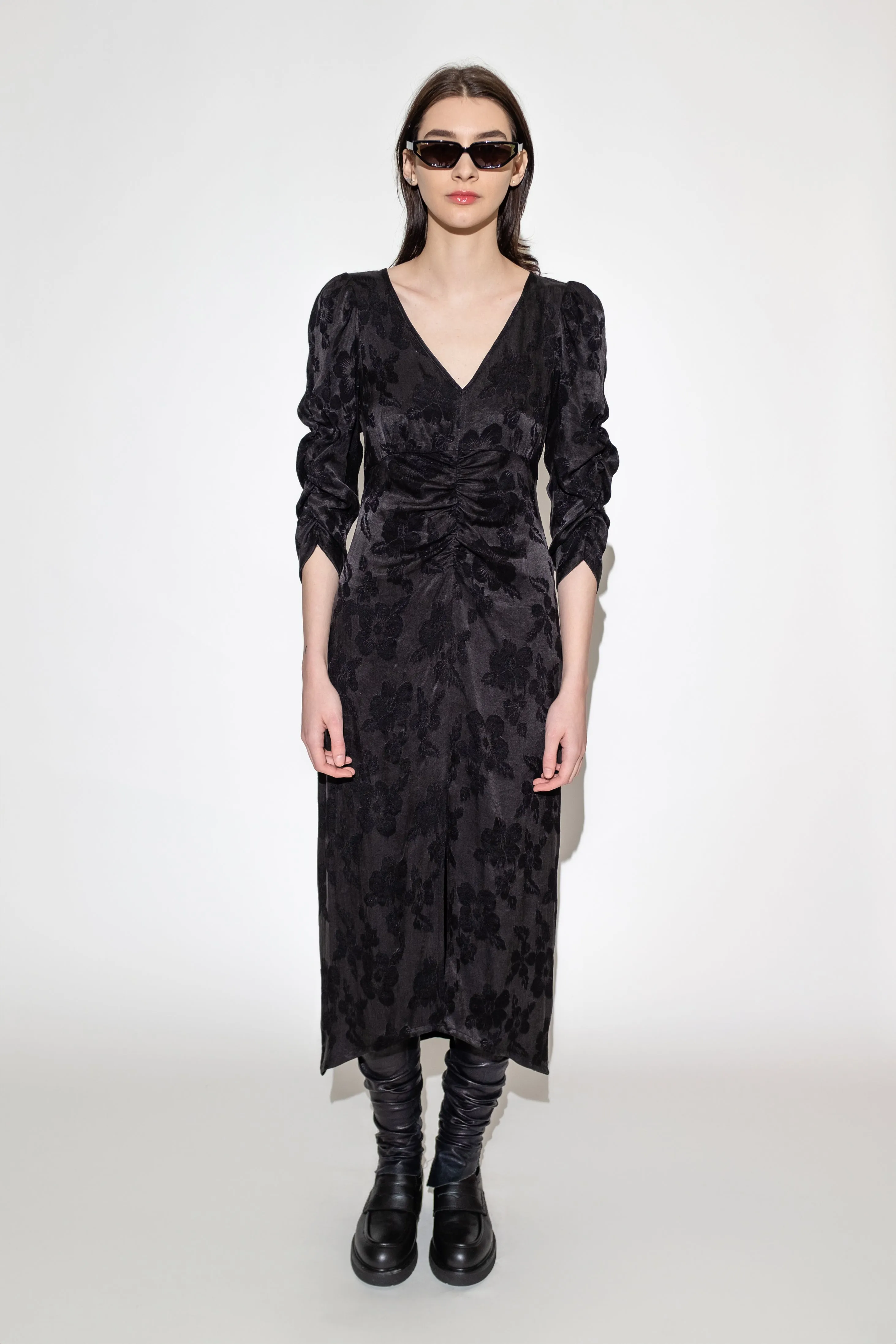 Anita Dress - Black Floral