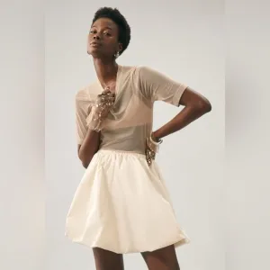 Anthropologie Self Contrast Bubble Mini Skirt NWOT