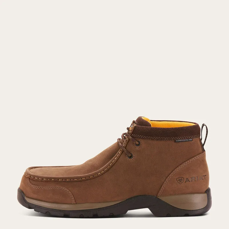Ariat Men's Edge LTE Moc Composite Toe Work Boot in Dark Brown