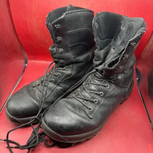 Austrian Army Black Leather Heavy Duty Combat Boots - Size EU 43 - UK 9