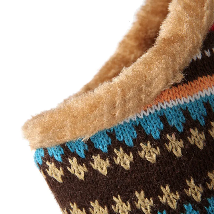 Autumn and Winter Boots, Plush Snow Boots, Sweet Casual Ethnic Style, Wool, Fringed Boots, Women's Boots
