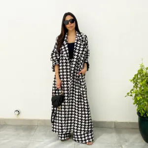 AW19 HOUNDSTOOTH WOOL OVER COAT