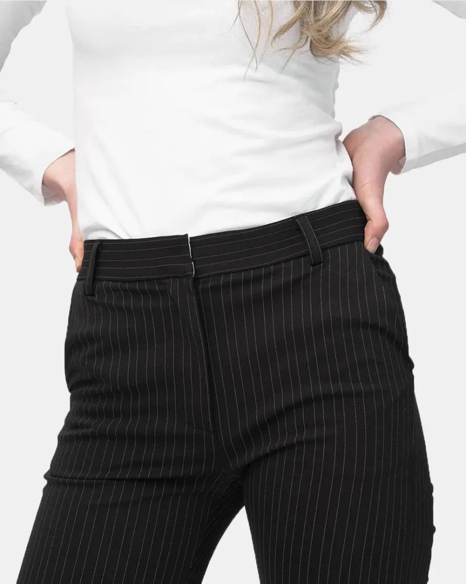 Baci - Striped Work Pant - 4020191BLKSTRXS