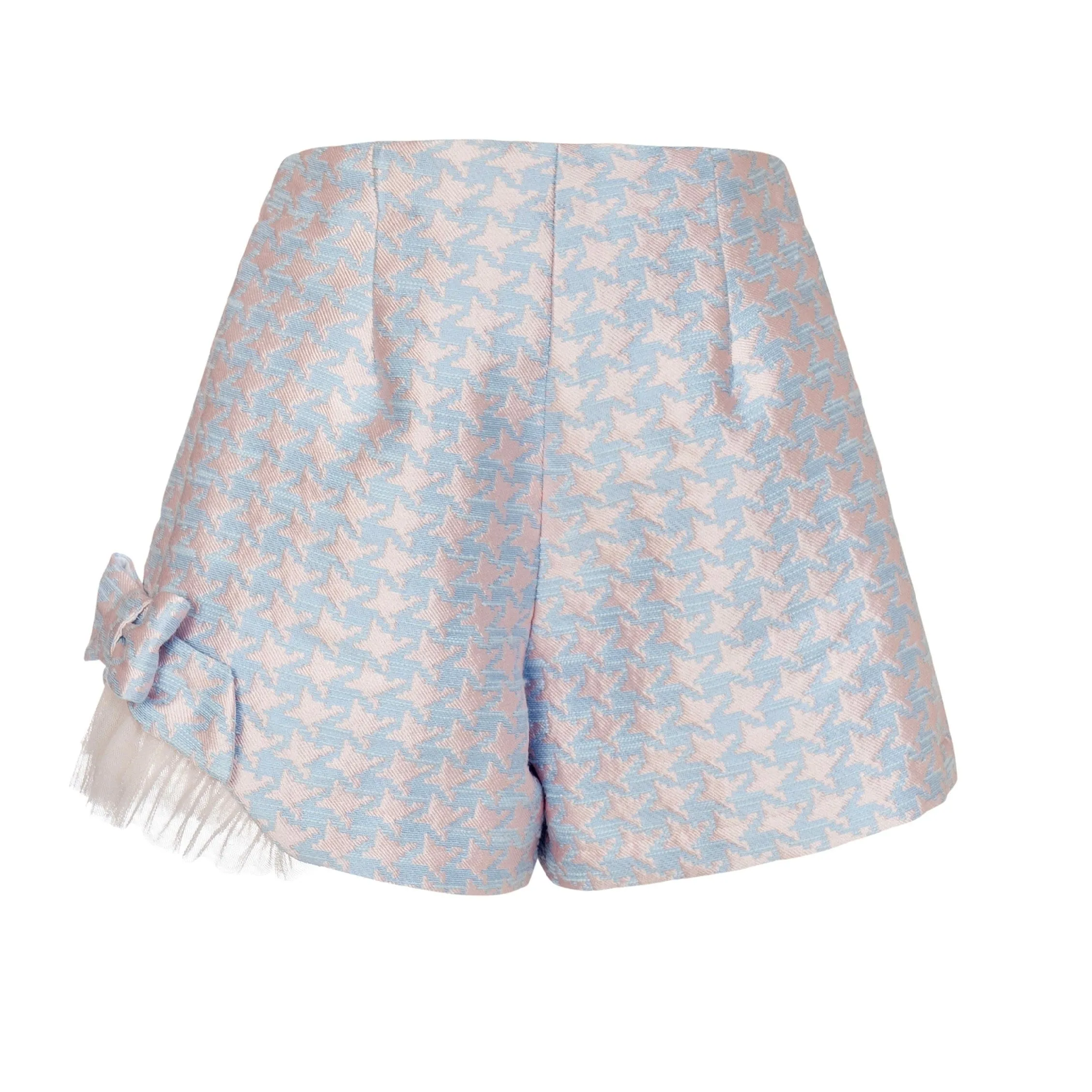 BALLOON CHIC - Dog Tooth Short Set - Pink