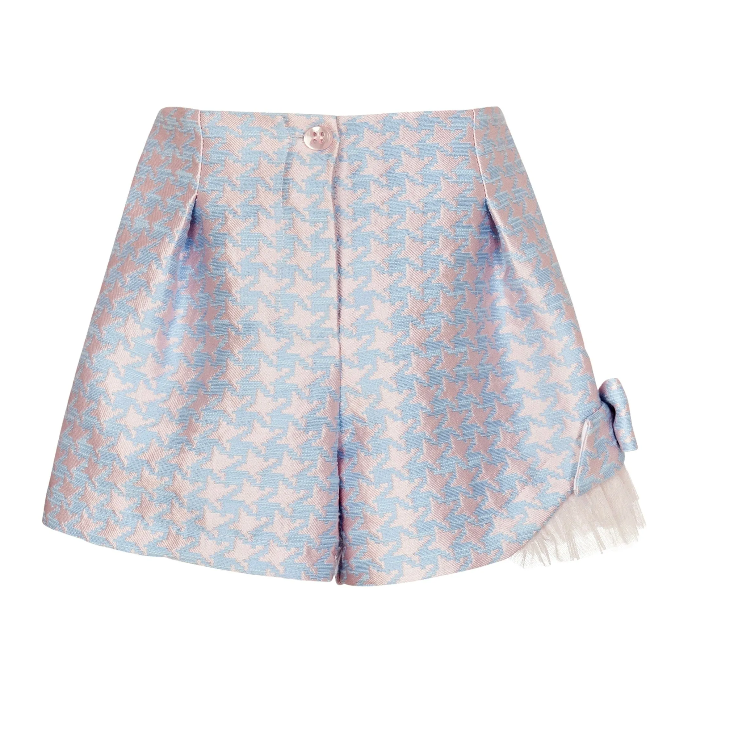 BALLOON CHIC - Dog Tooth Short Set - Pink