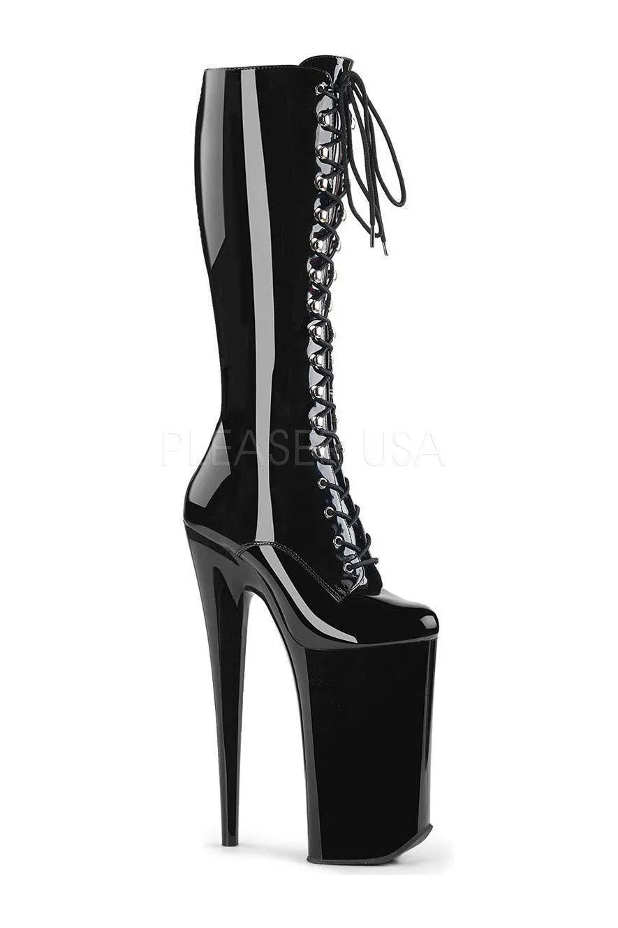 BEYOND-2020 Platform Boot  | Black Patent