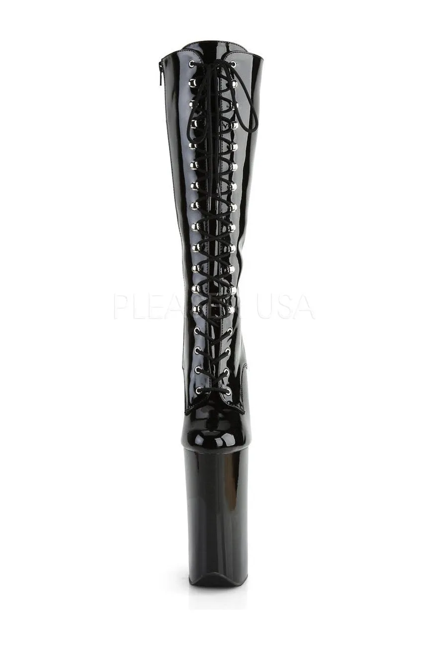 BEYOND-2020 Platform Boot  | Black Patent
