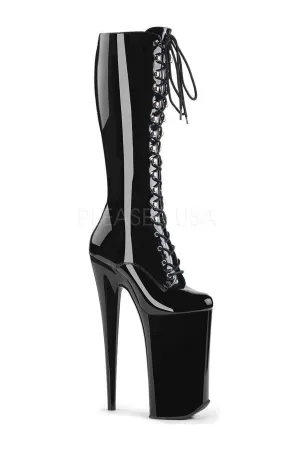 BEYOND-2020 Platform Boot  | Black Patent