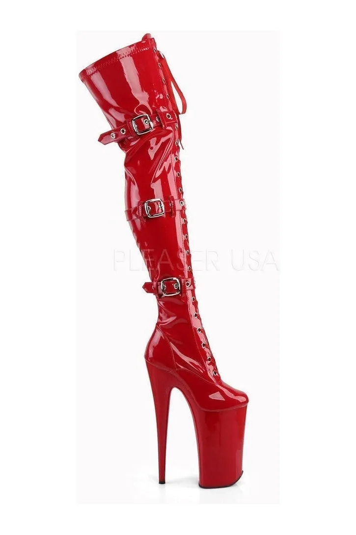 BEYOND-3028 Platform Boot  | Red Patent