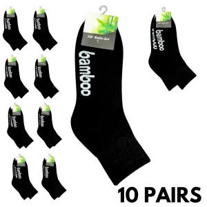 Black Bamboo Socks AS04 (10 Pairs)