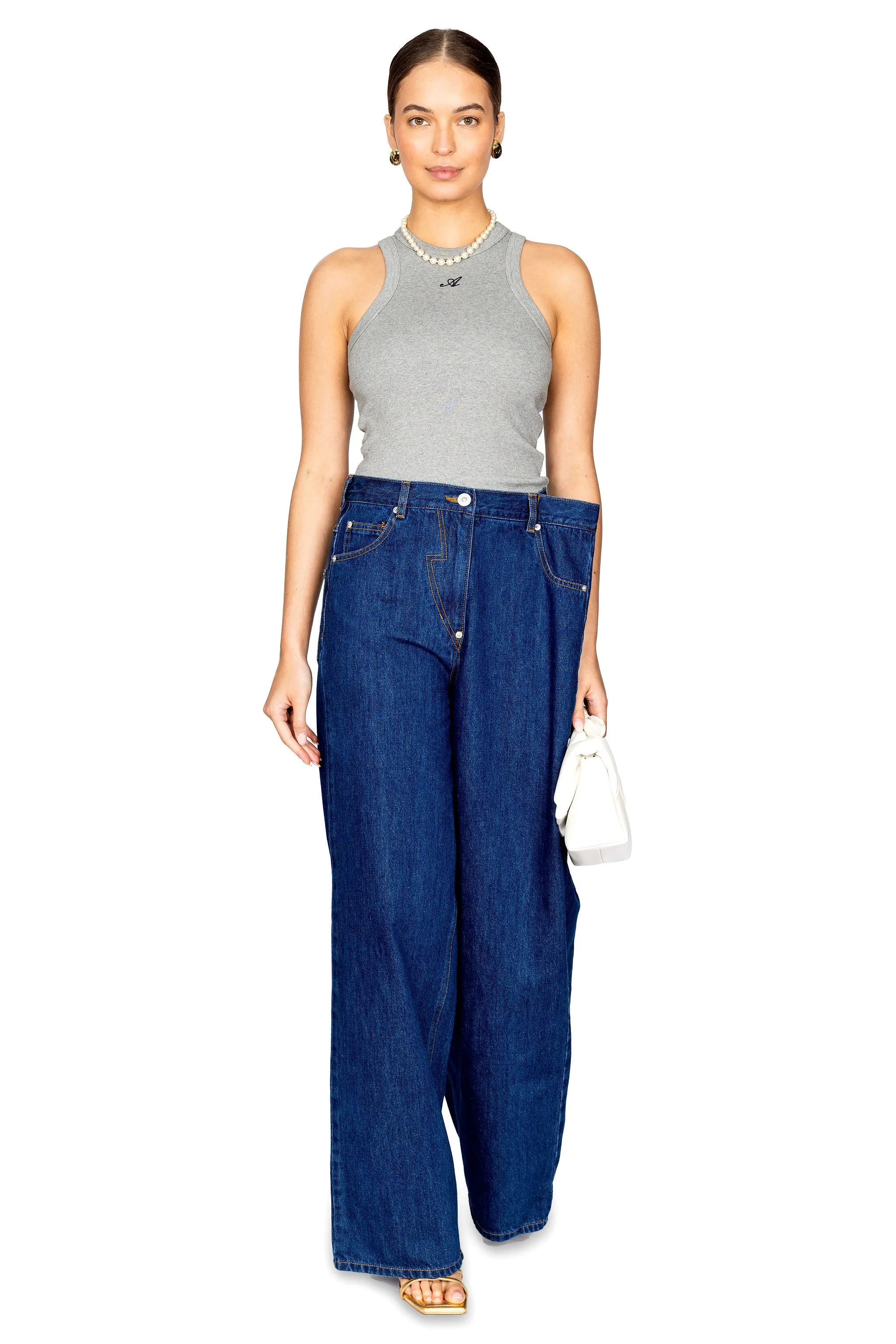 Blue Side Folded Jeans