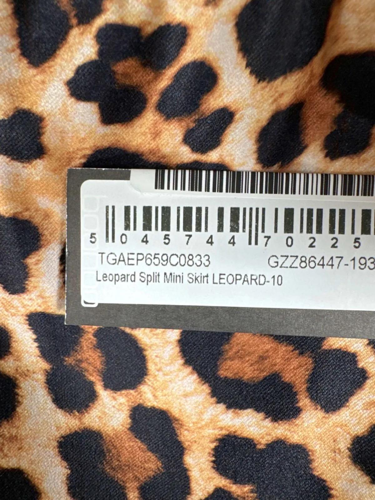 Boohoo Leopard Print Mini Skirt UK 10