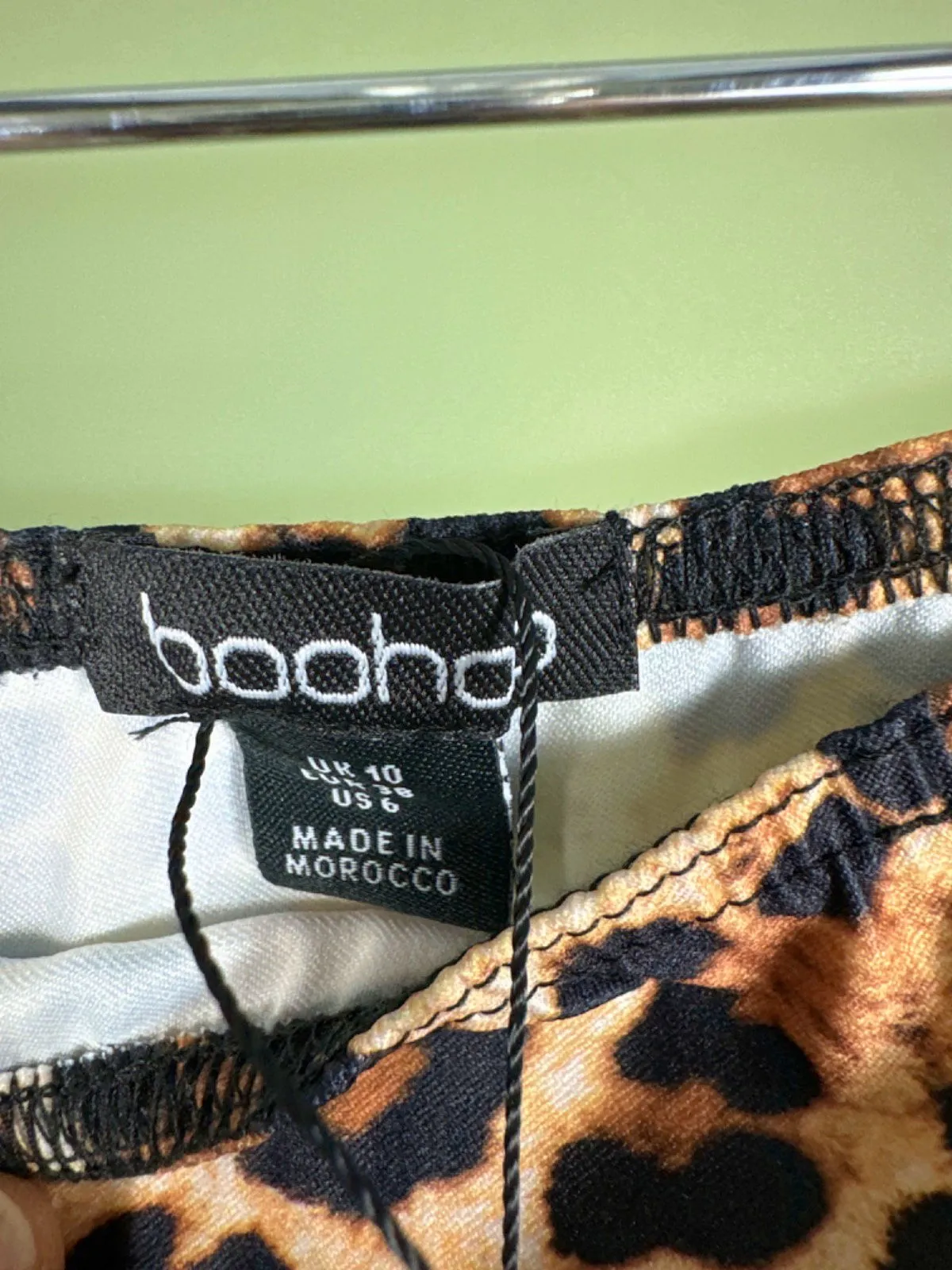 Boohoo Leopard Print Mini Skirt UK 10