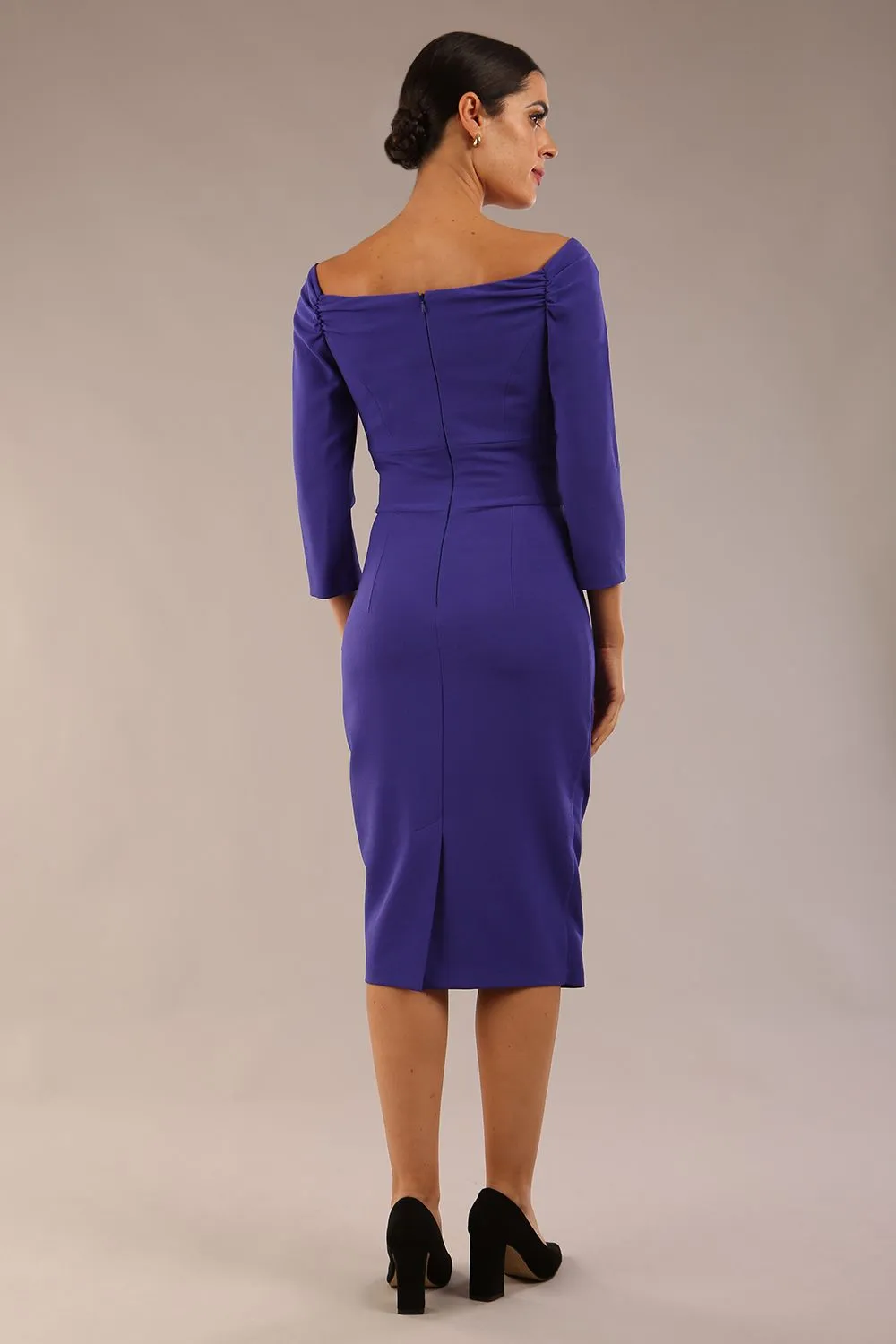Breton Off Shoulder Pencil Dress