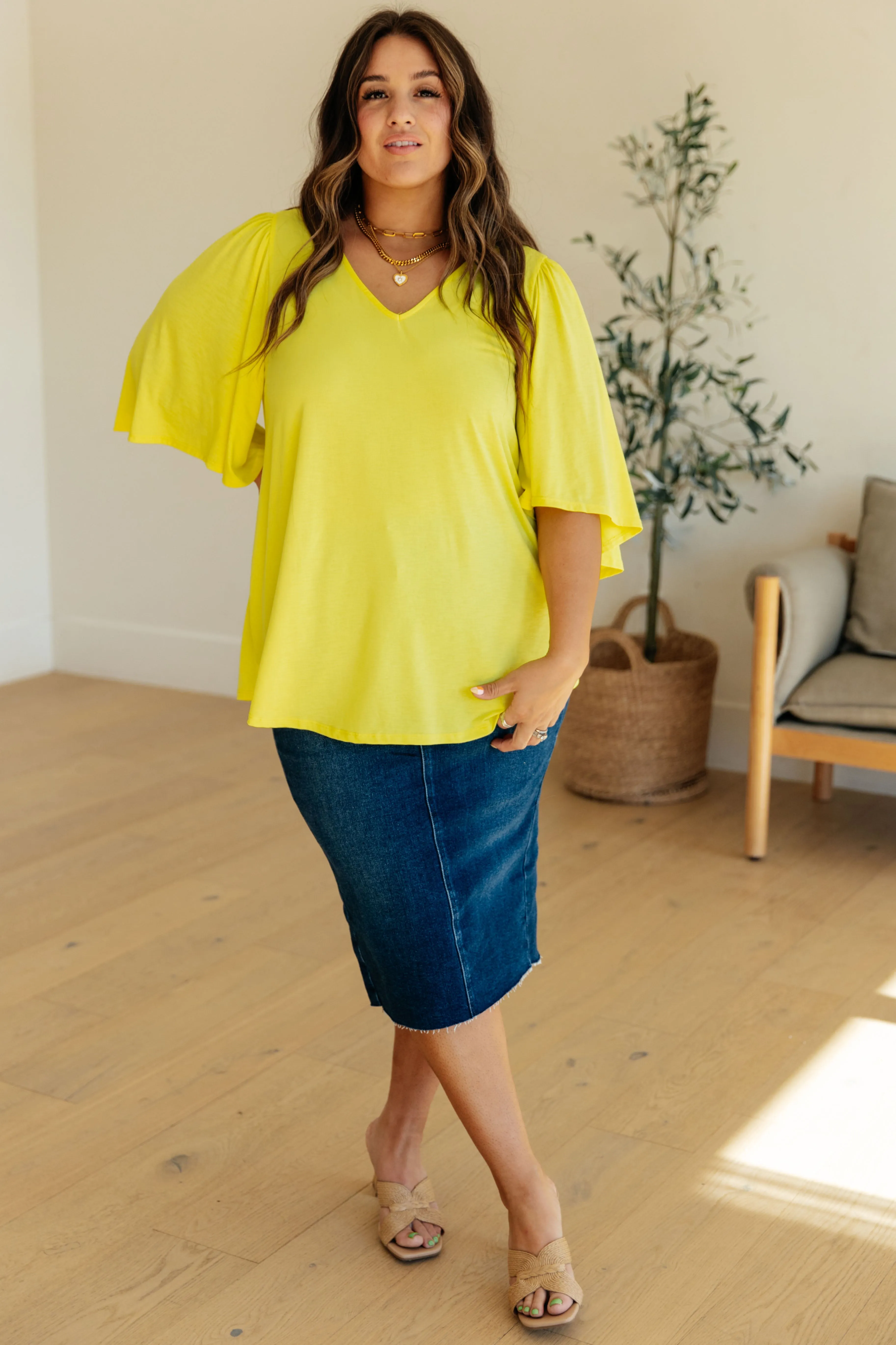 Cali Top in Neon Yellow