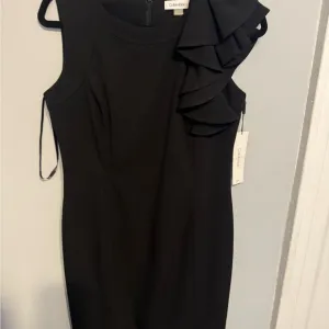 Calvin Klein Black Ruffle Sleeve Dress