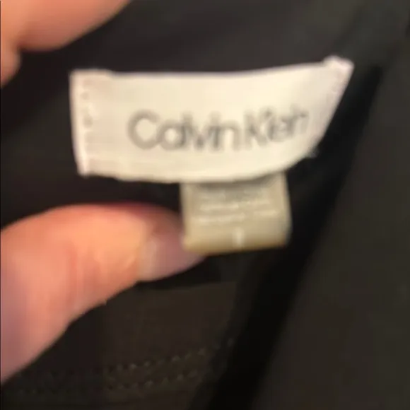 Calvin Klein Black Ruffle Sleeve Dress