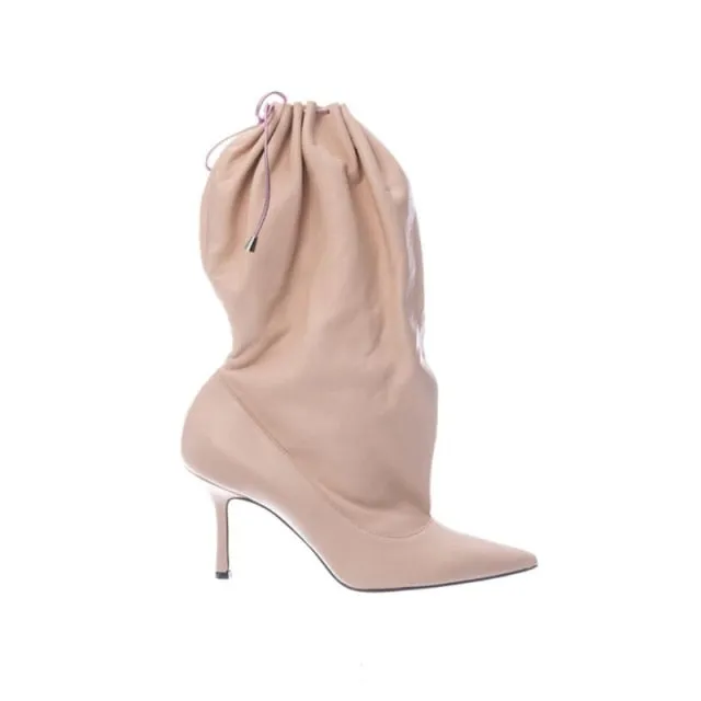 Candy Color Elastic Lace-Up Woman's Long Boots