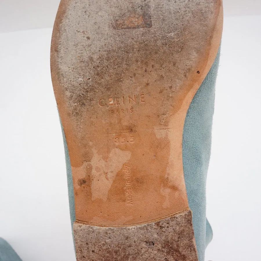 CELINE Suede Studded Accents Loafers By Phoebe Philo