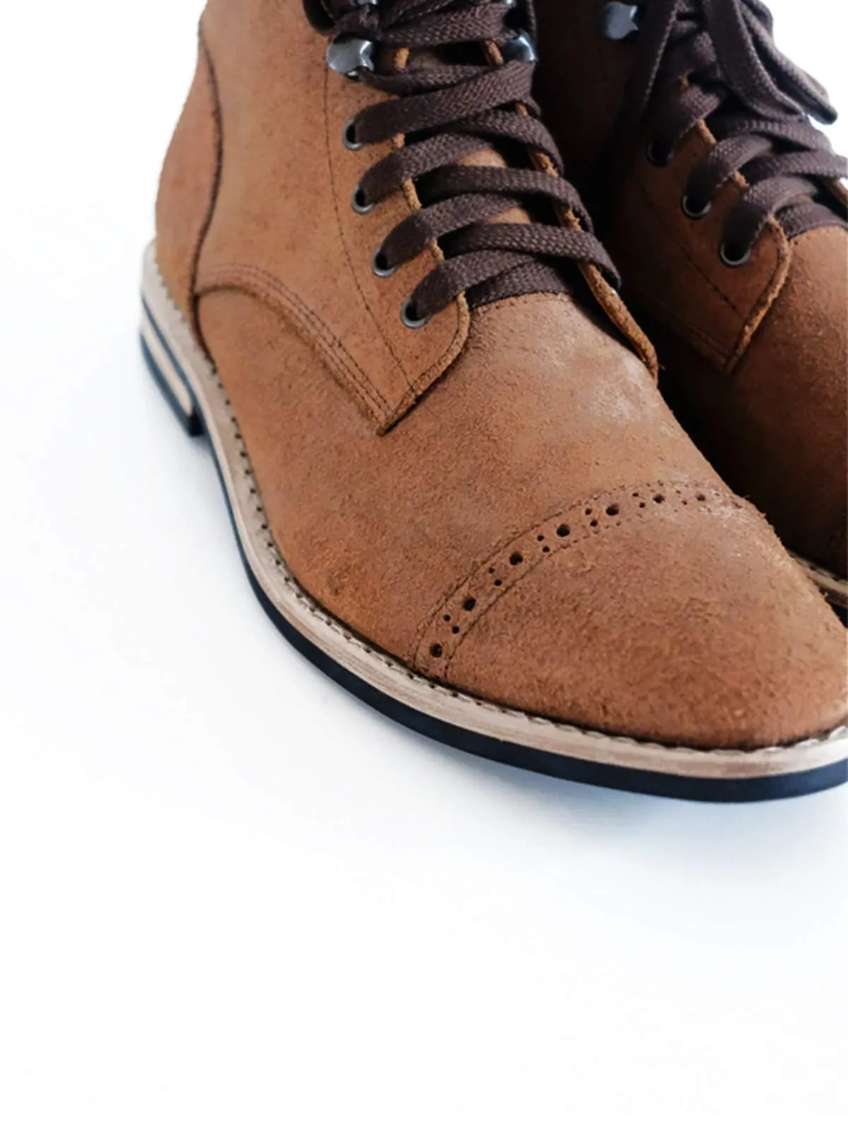 Chevalier Captoe Boots Roughout Brown Chromexcel
