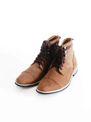 Chevalier Captoe Boots Roughout Brown Chromexcel