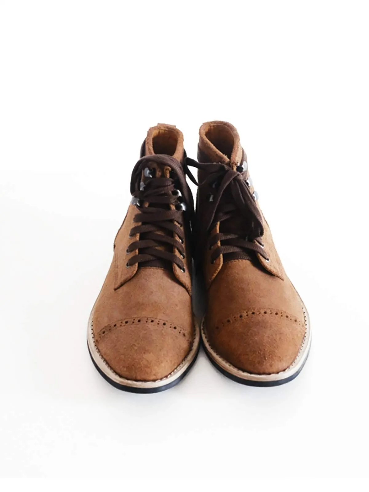 Chevalier Captoe Boots Roughout Brown Chromexcel