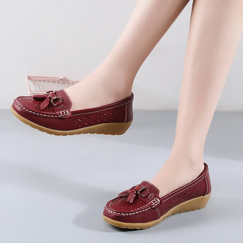 Cilool Summer Hollow Out New Leather Shoes