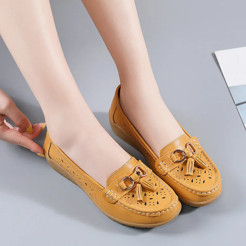 Cilool Summer Hollow Out New Leather Shoes