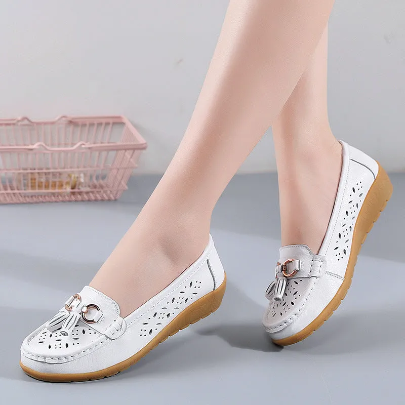 Cilool Summer Hollow Out New Leather Shoes