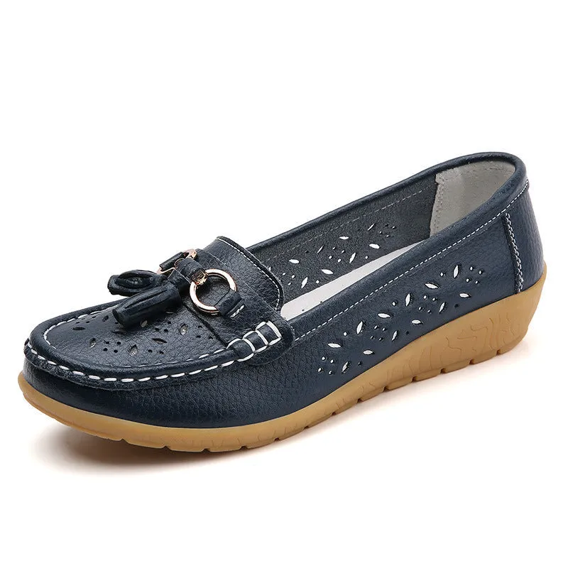 Cilool Summer Hollow Out New Leather Shoes