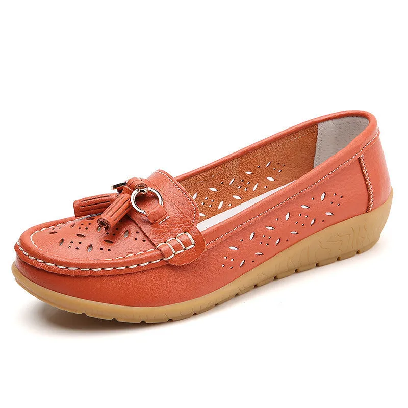 Cilool Summer Hollow Out New Leather Shoes