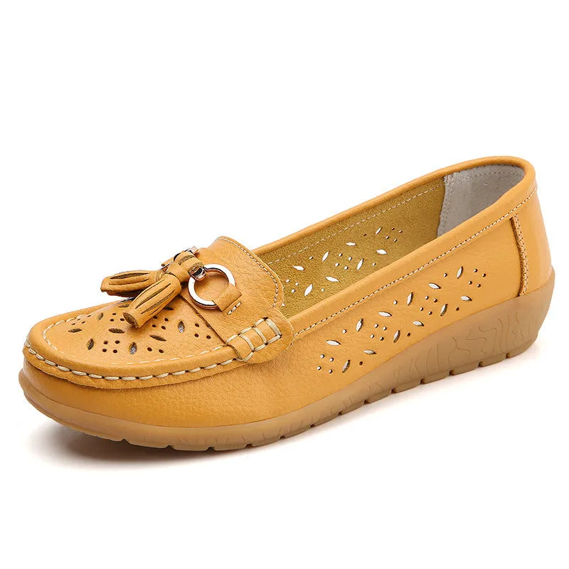 Cilool Summer Hollow Out New Leather Shoes