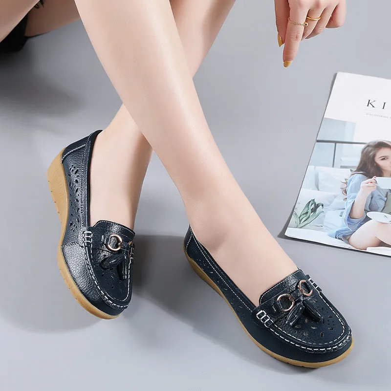 Cilool Summer Hollow Out New Leather Shoes