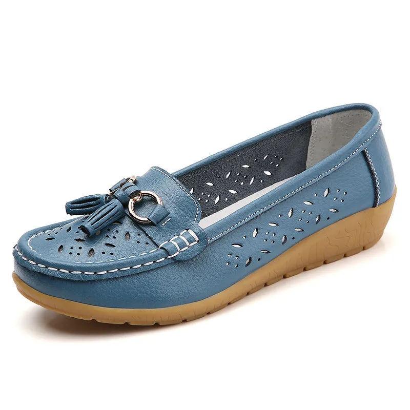 Cilool Summer Hollow Out New Leather Shoes