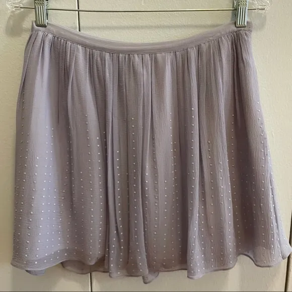 Club Monaco Silk Lavender Mini Skirt