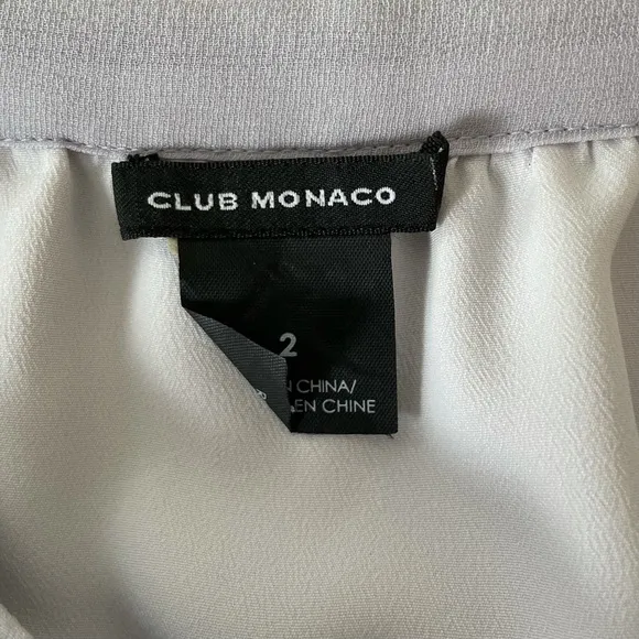 Club Monaco Silk Lavender Mini Skirt