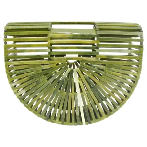 Cult Gaia Acrylic Ark Bag Green