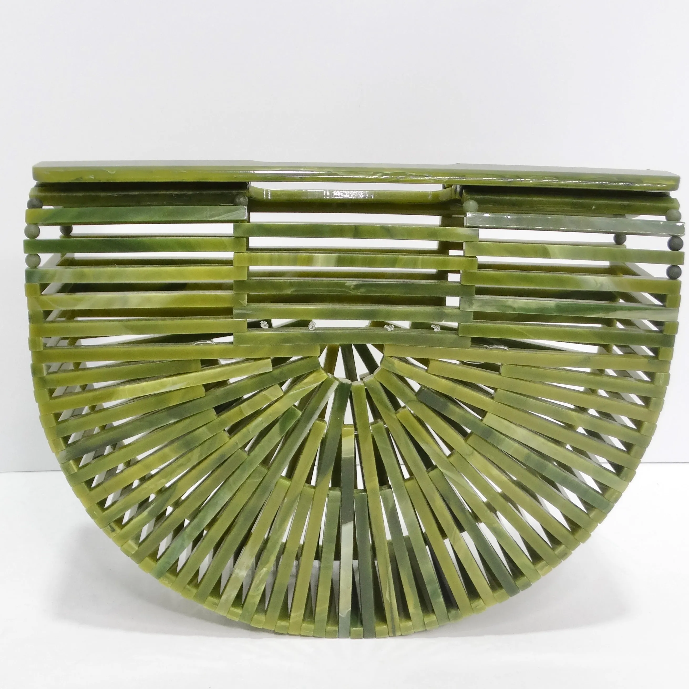 Cult Gaia Acrylic Ark Bag Green