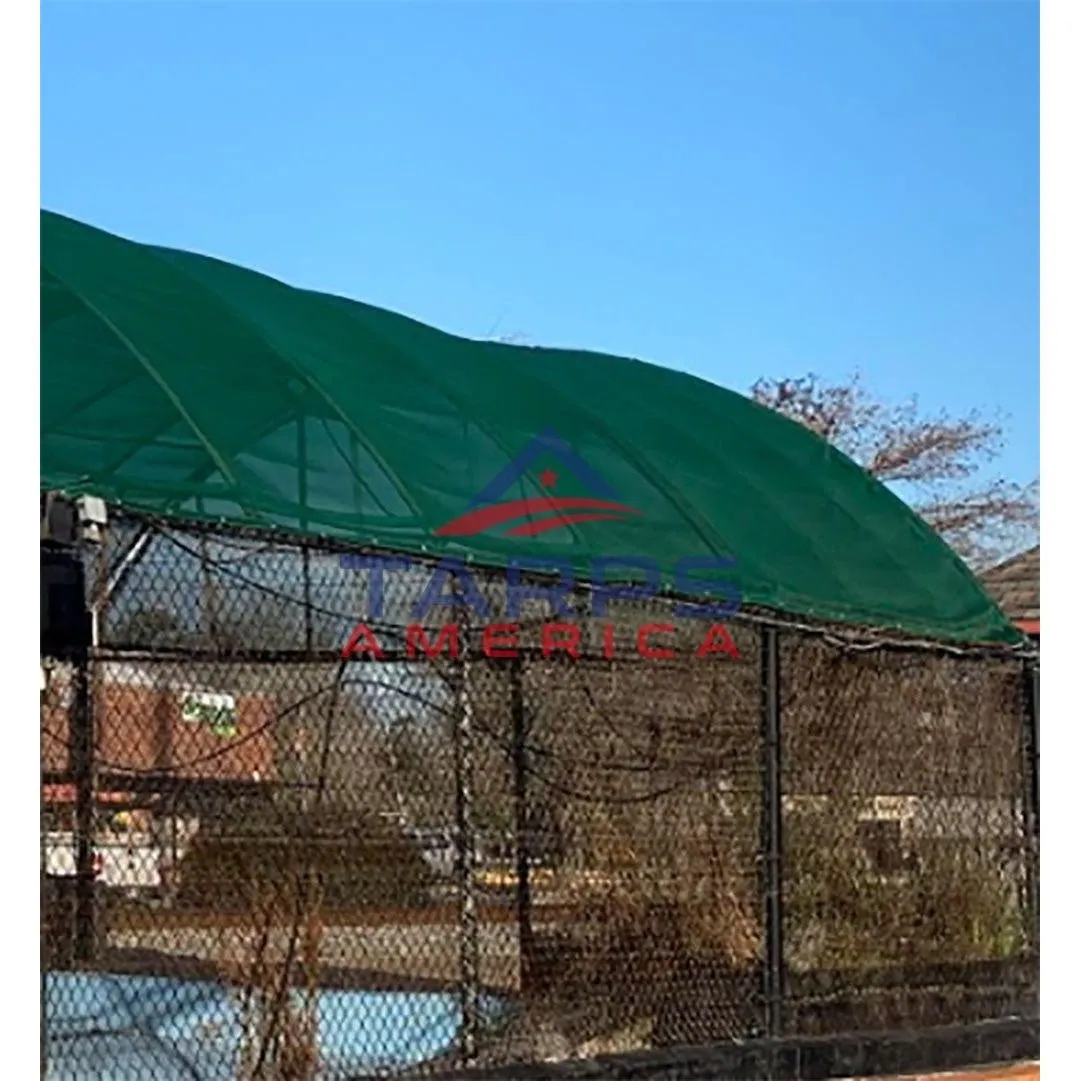 Custom Red 10 oz. Heavy Duty Vinyl Coated Mesh Tarp