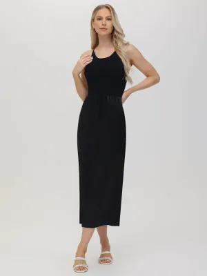 deanna mixed media sweater midi dress