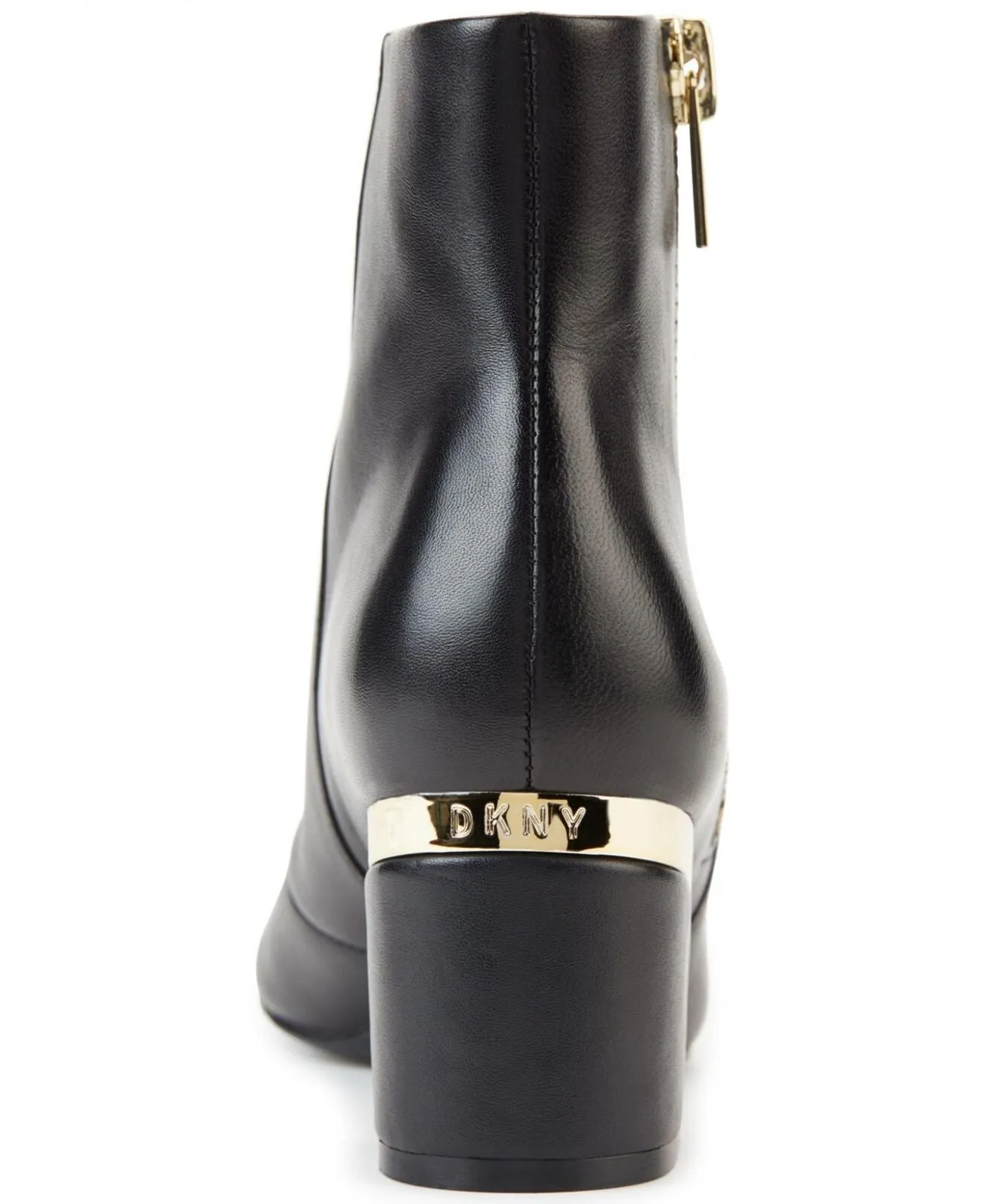 DKNY Womens Side Zip Crosbi Booties K3021605 Black Leather 8M