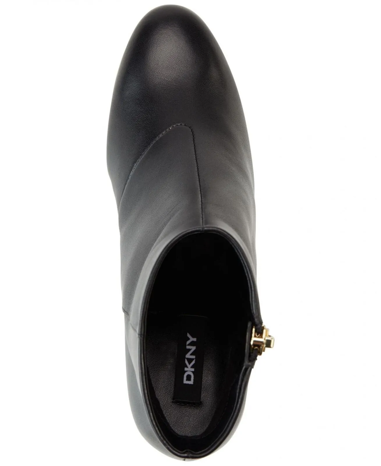 DKNY Womens Side Zip Crosbi Booties K3021605 Black Leather 8M