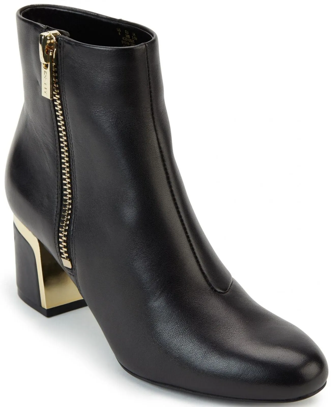 DKNY Womens Side Zip Crosbi Booties K3021605 Black Leather 8M