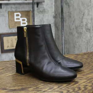 DKNY Womens Side Zip Crosbi Booties K3021605 Black Leather 8M