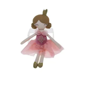 Doll - Girl with pink dress & crown