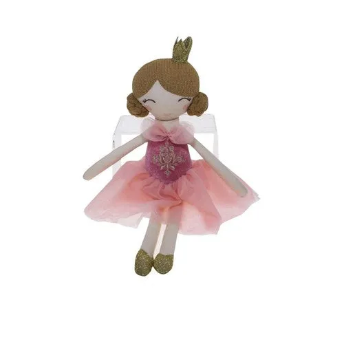 Doll - Girl with pink dress & crown