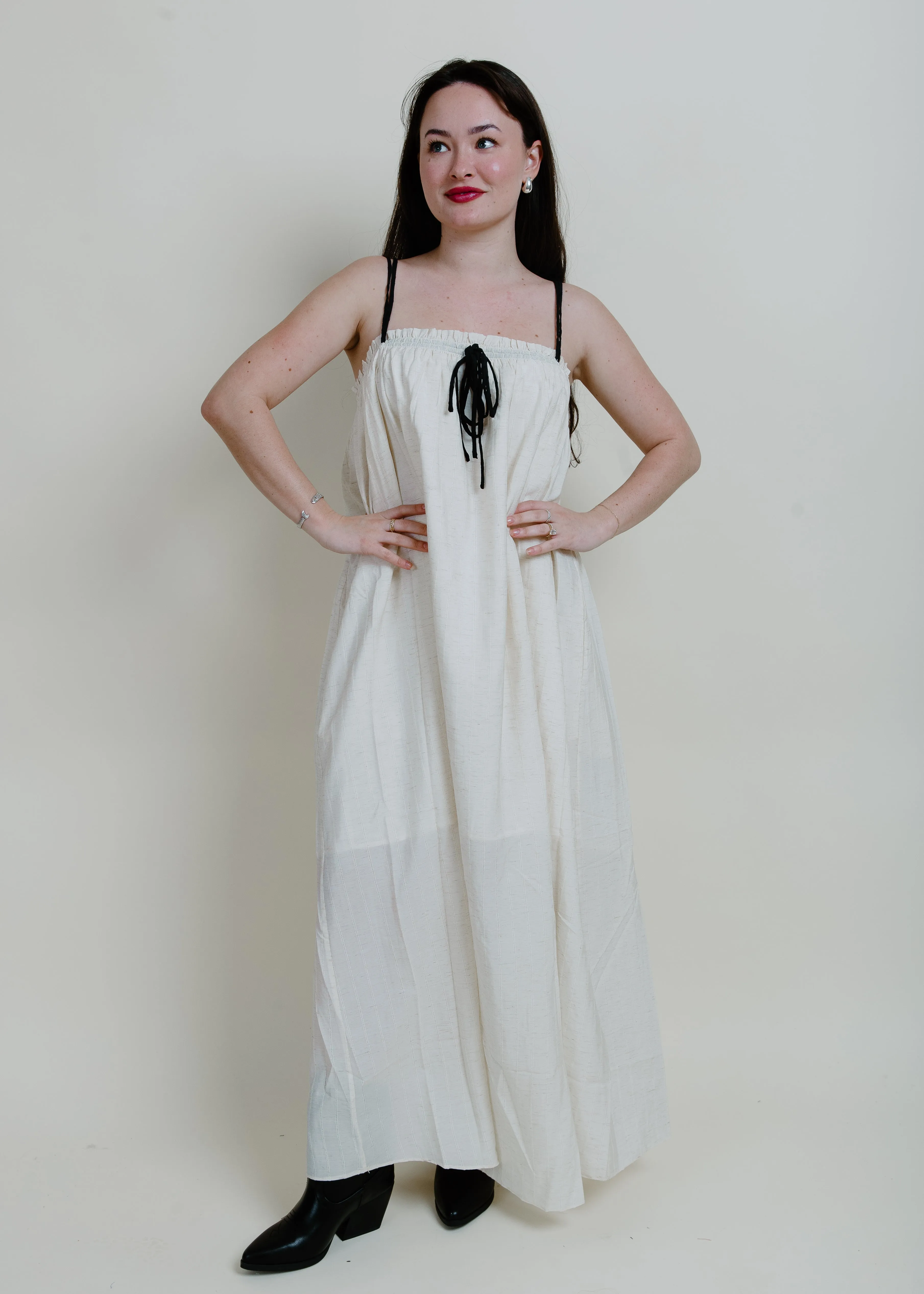 Elegant State Of Mind Maxi Dress - Oatmeal
